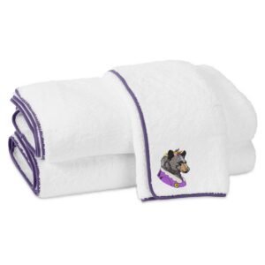 Black Bear Lady Embroidery Pattern Purple Bear