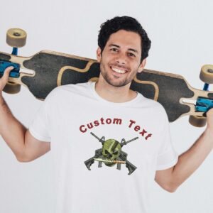 Custom Camo Skull Embroidery Design Army Skill Embroidery Pattern