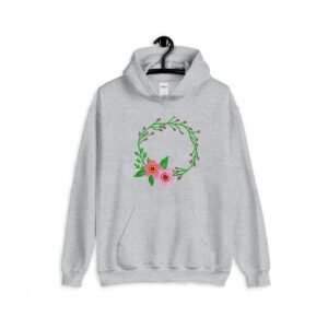 Floral Wreath Embroidery Designs & Frame Instant Download