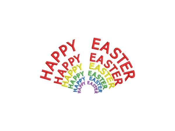 Happy Easter Spring Machine Embroidery Pattern
