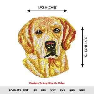 Labrador Retrievers Embroidery Pattern For Machine Embroidery