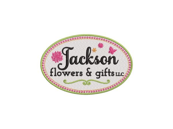 Flower Badge Machine Embroidery Pattern Design