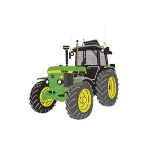 Green Farm Tractor Machine Embroidery Pattern