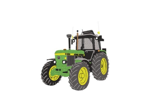 Green Farm Tractor Machine Embroidery Pattern