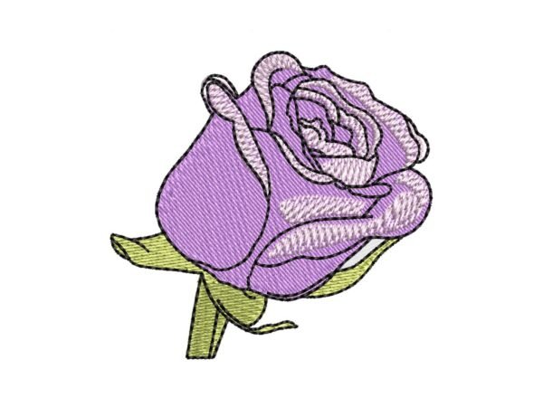 Flower Machine Embroidery Design Purple Tulip Pattern