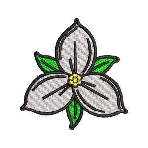 Trillium Flower Design For Embroidery Machine