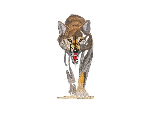 Wildlife Wolf Forest Animals Machine Embroidery Pattern