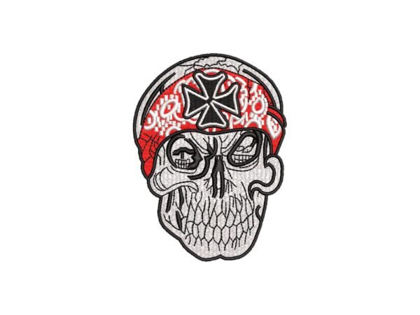Iron Cross and Skull Embroidery Pattern