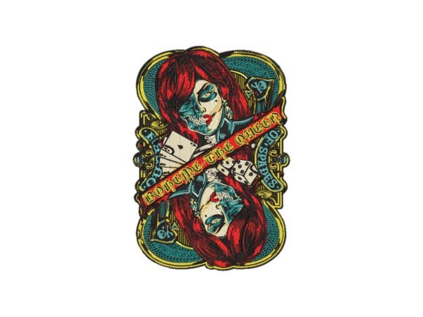 Gasp Queen Spades Machine Embroidery Pattern