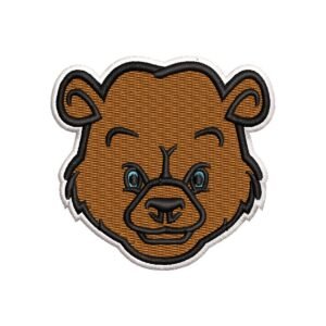 Mini Bear Face Embroidery Pattern