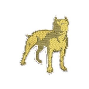 Pitbull Dog Animal Embroidery Pattern