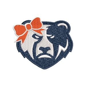 Machine Embroidery Design Of Grizzlies Bears, Wild Animals