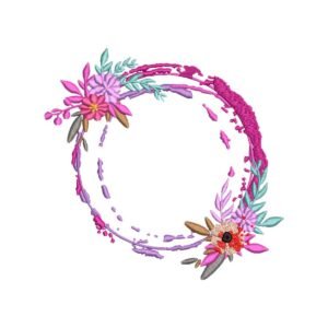 Sam Maloney Flowers  Machine Embroidery Pattern - Floral Circle Embroidery
