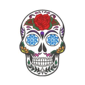 Embroidery Pattern for Skull Day Dead - Mexican Embroidery Design