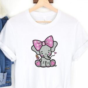 Baby Girl Elephants Machine Embroidery Pattern