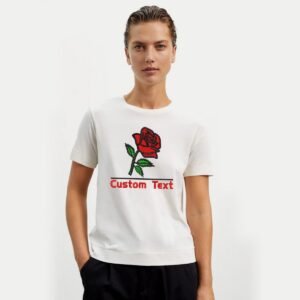 Embroidery Pattern Red Roses for Machine Embroidery