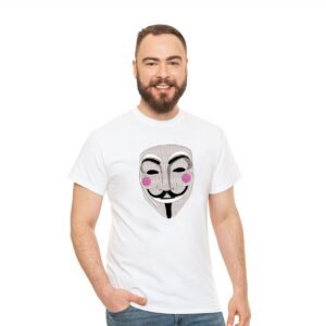 Embroidered Hacker Mask Pattern, Guy Fawkes
