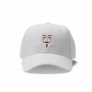 Embroidered Hacker Mask Pattern, Guy Fawkes