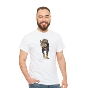 Embroidery Pattern of a Roaring Wolf, Forest Animal Design, Wildlife Pattern