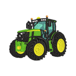 Green Tractor Machine Embroidery Design
