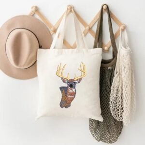 Deer Antler Machine Embroidery Design | Wild Animal Embroidery Pattern