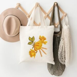 Flower Machine Embroidery Pattern, Yellow Wildflower