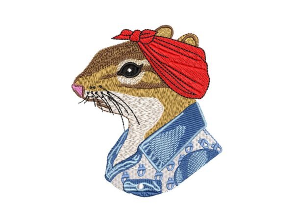 Animal Chipmunk Squirrel Machine Embroidery Pattern