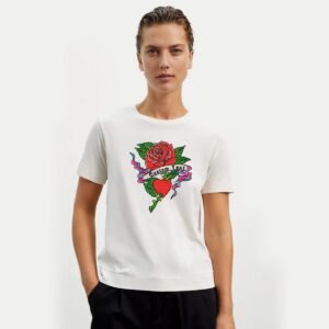 Valentine's Day Embroidered Love Rose Heart Pattern