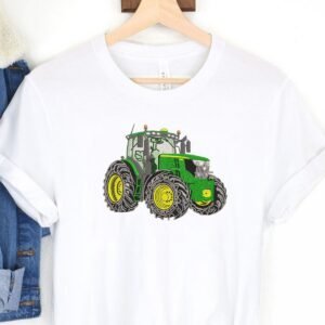 Green Tractor Machine Embroidery Design