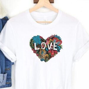 Heart Love Valentine Embroidery Pattern