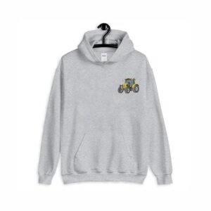 Yellow Farm Tractor Machine Embroidery Design