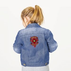 Red Flower Monogram Machine Embroidery Pattern