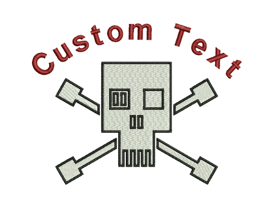 Robot Halloween Skull Pattern For Machine Embroidery