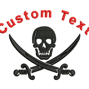 Skull With Swords Machine Embroidery Design File