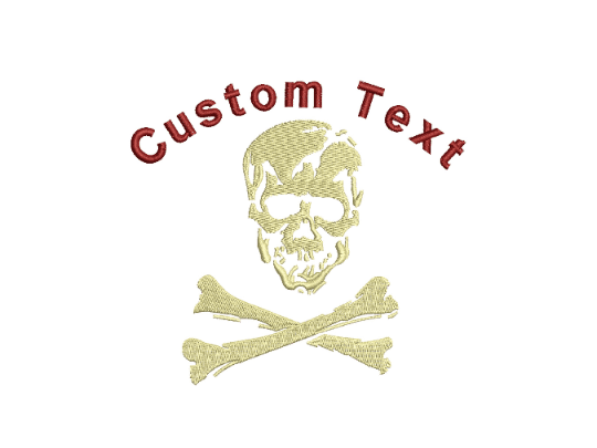 Skull And Crossbones Custom Designs for Machine Embroidery