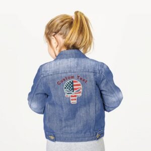 American Flag Skull Independence Day Embroidery Design