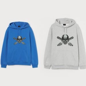 Embroidered Baseball Skull Design, Sports Embroidery Pattern